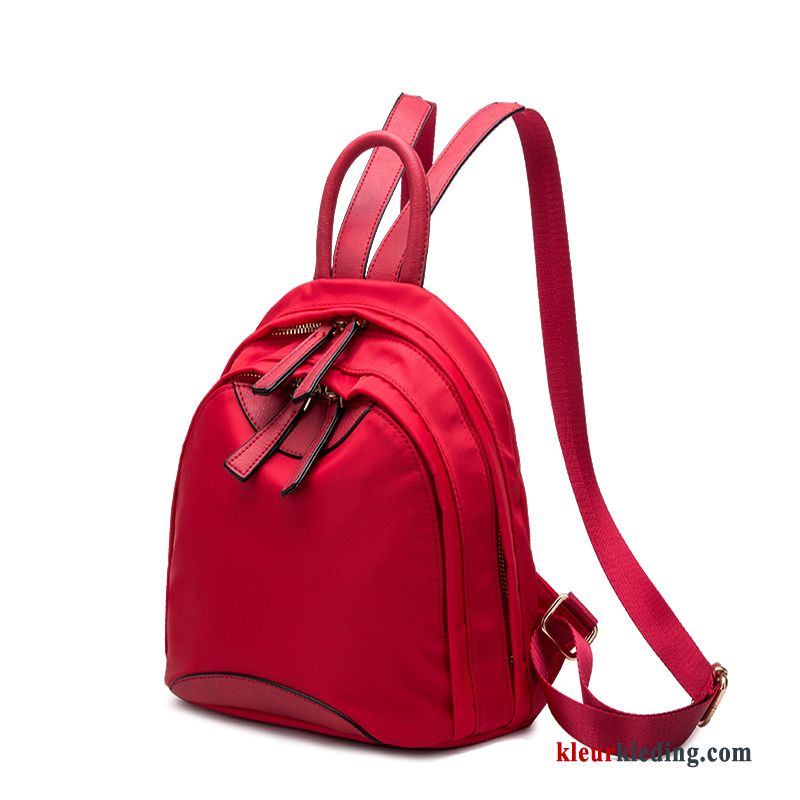 Dames Rugzak Trend Casual Tas Doek Mini Oxford Jeugd Rood