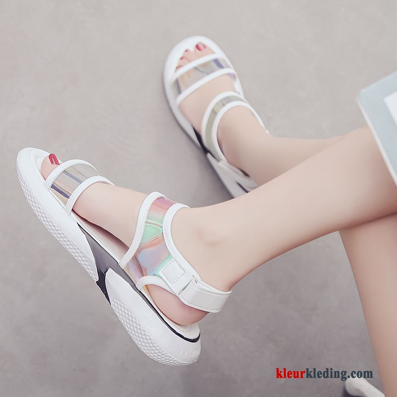 Dames Sandaal Alle Wedstrijden Zomer Platte Schoenen Super Sport Mode Trend Student Rood