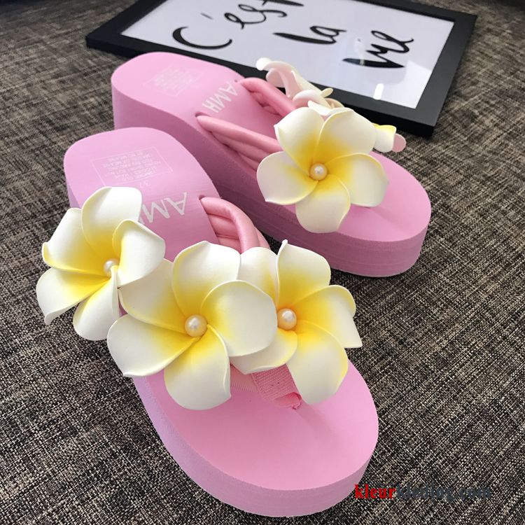 Dames Schoenen Gratis Verzending Sandaal Pantoffels Slipper Strand Vrouwen Bloemen Geel