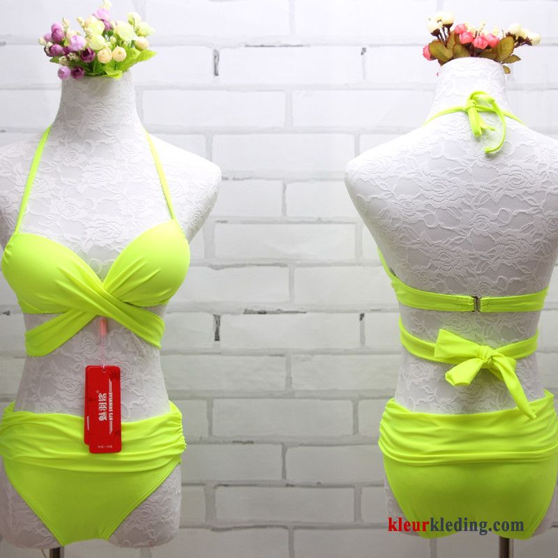 Dames Sexy Bikini Drie Stukken Mini Verdikken Super Strand Rood Zwart