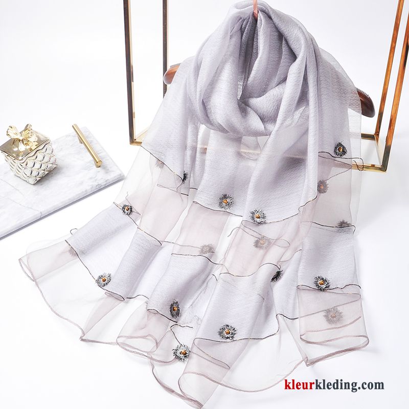Dames Sjaal Decoratie Zijde Winter Alle Wedstrijden 2018 Elegante Wol Rood