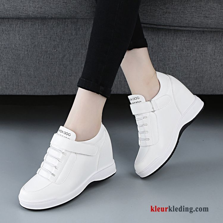 Dames Sleehak Schoenen Grote Maten Pumps Schoenen Casual Vrouwen Dun Running Sleehak Wit