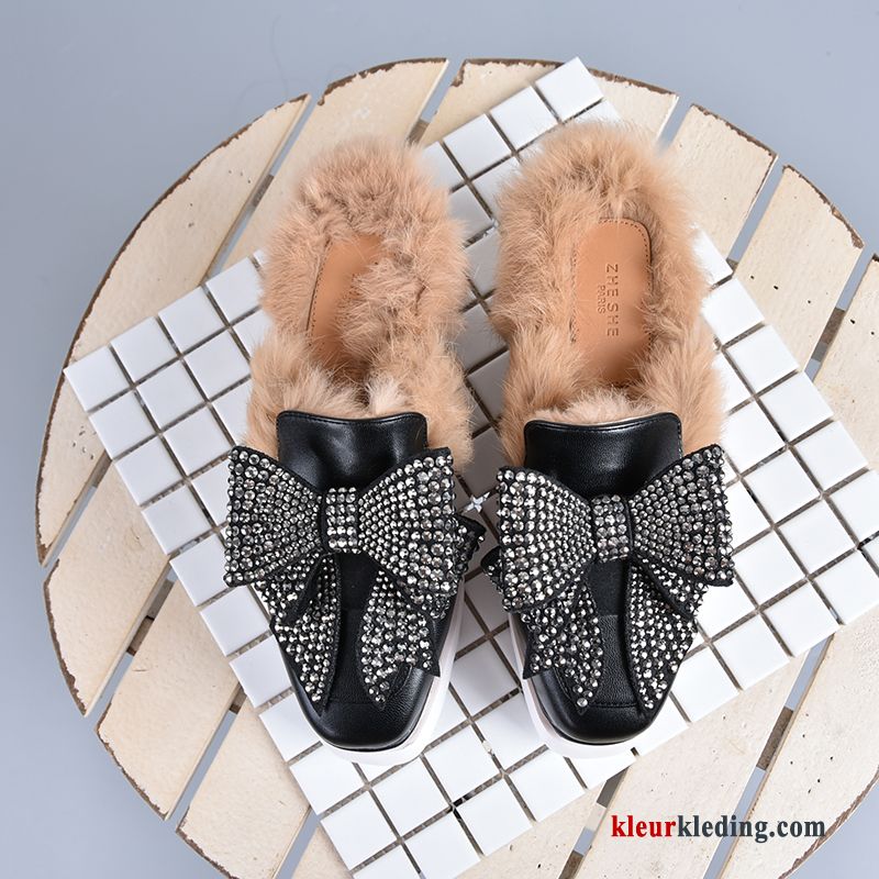 Dames Sleehak Schoenen Plateauzool Schoenen Vrouwen Verhogende Pluche Trend Winter 2018 Casual Kaki