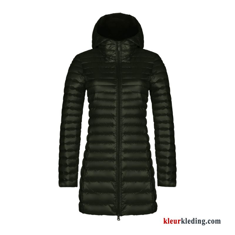 Dames Slim Fit Winter Herfst Donsjack Dunne Vrouw Jas Wit