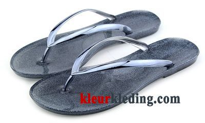 Dames Slipper Plat Antislip Vrouwen Zomer Kristal Strand Gratis Verzending Zwart