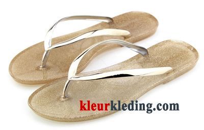 Dames Slipper Plat Antislip Vrouwen Zomer Kristal Strand Gratis Verzending Zwart