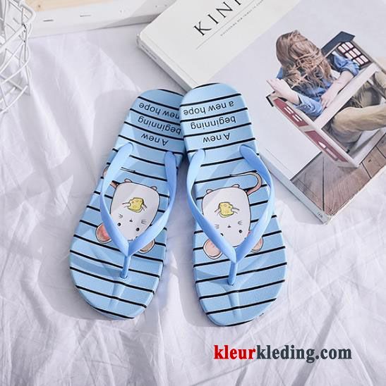 Dames Slipper Spotprent Zomer Strand Trend Antislip Bovenkleding Vrouwen