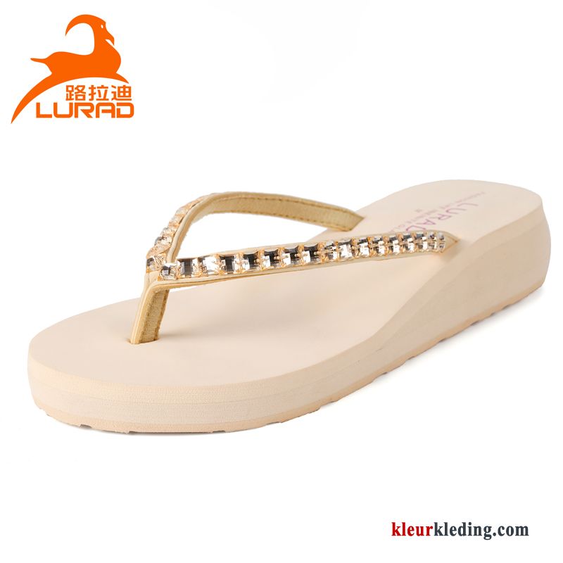 Dames Slipper Zomer Vrouw Strand Antislip Mode Sleehak Schoenen Zwart