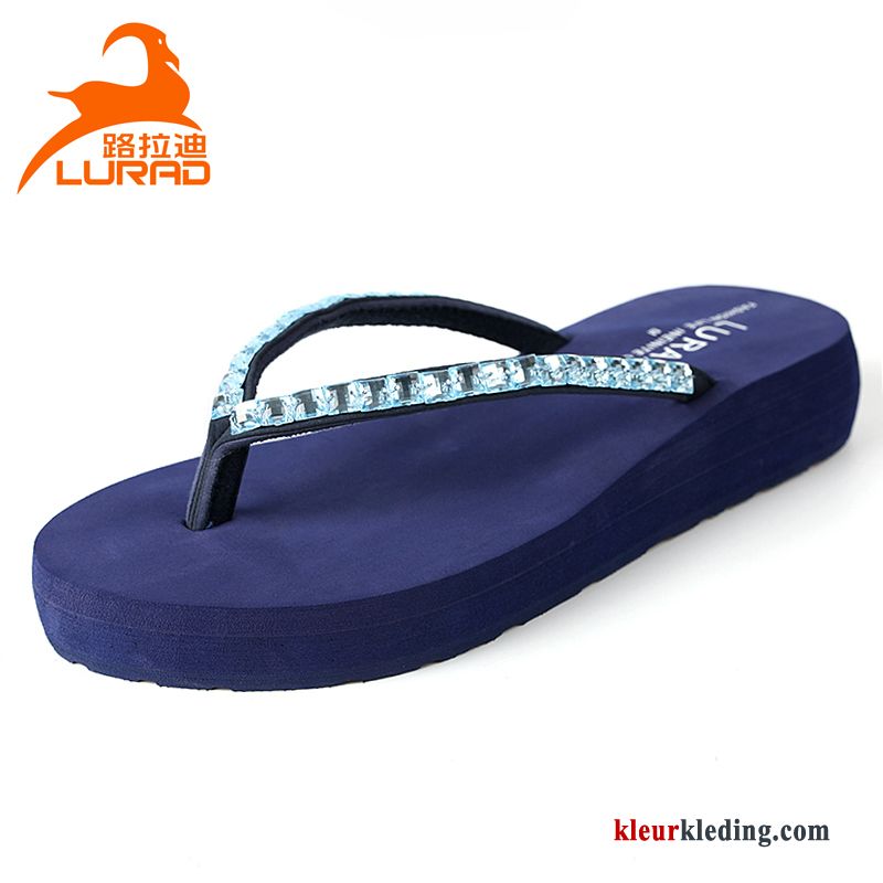 Dames Slipper Zomer Vrouw Strand Antislip Mode Sleehak Schoenen Zwart