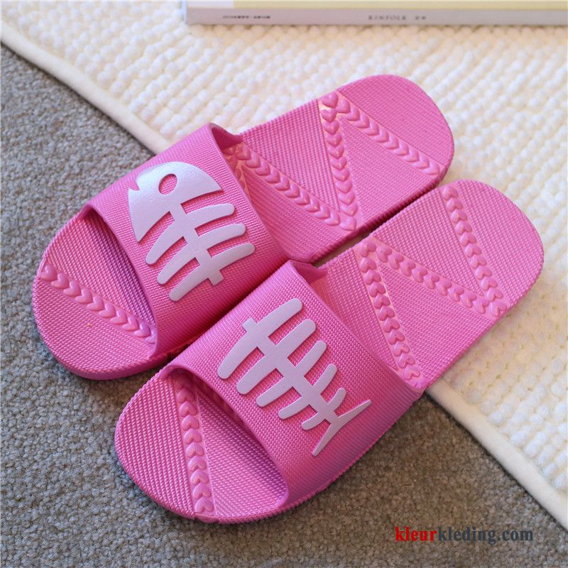 Dames Slippers Zomer Plateauzool Vrouwen Kind Badkamer Pantoffels Mannen Geel