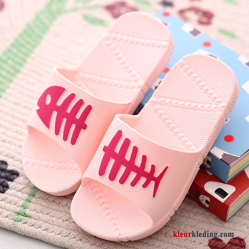 Dames Slippers Zomer Plateauzool Vrouwen Kind Badkamer Pantoffels Mannen Geel