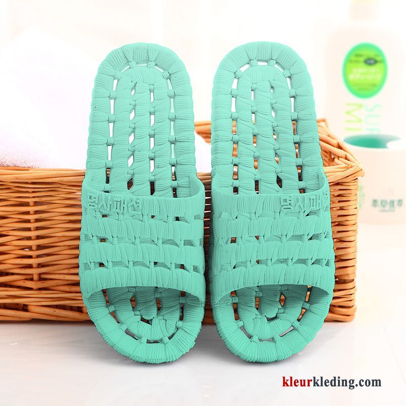 Dames Slippers Zomer Plateauzool Vrouwen Kind Badkamer Pantoffels Mannen Geel