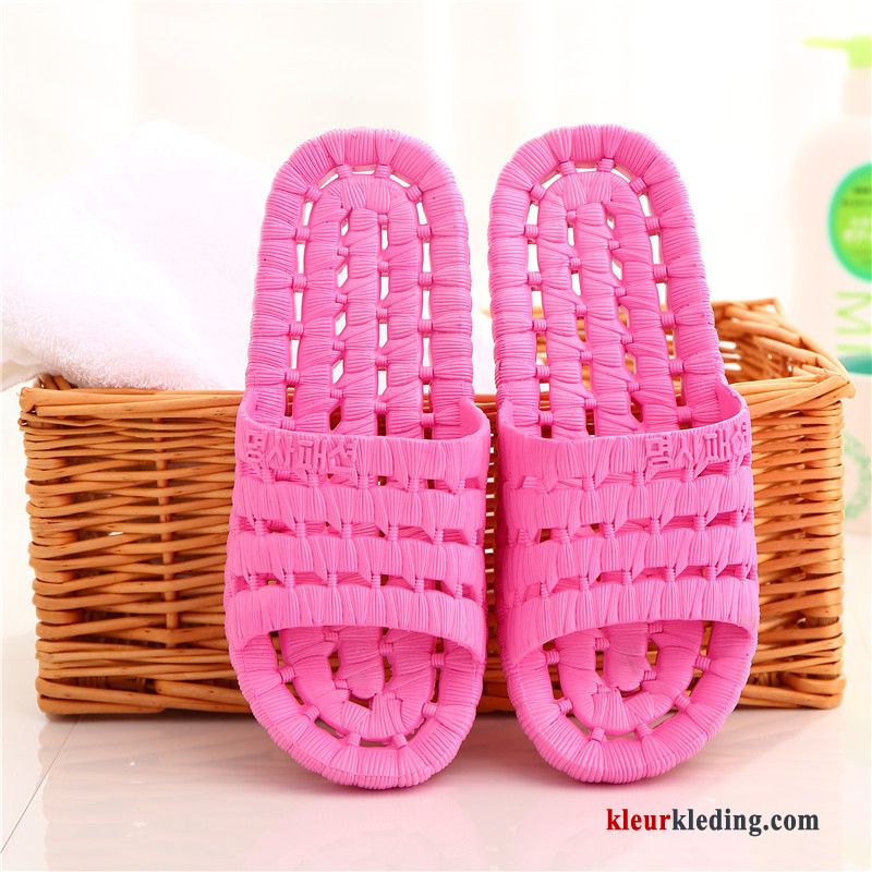 Dames Slippers Zomer Plateauzool Vrouwen Kind Badkamer Pantoffels Mannen Geel