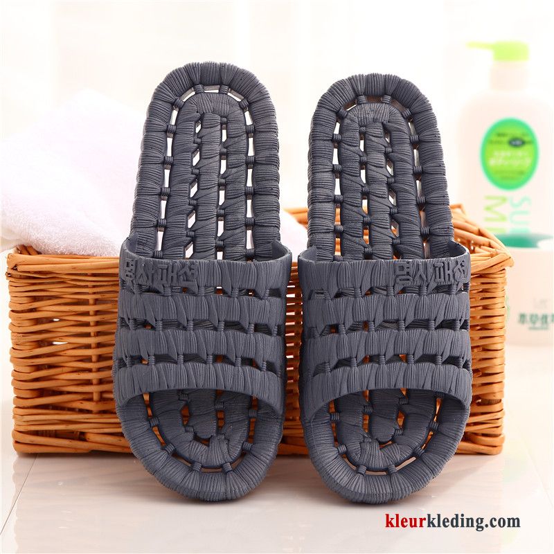 Dames Slippers Zomer Plateauzool Vrouwen Kind Badkamer Pantoffels Mannen Geel