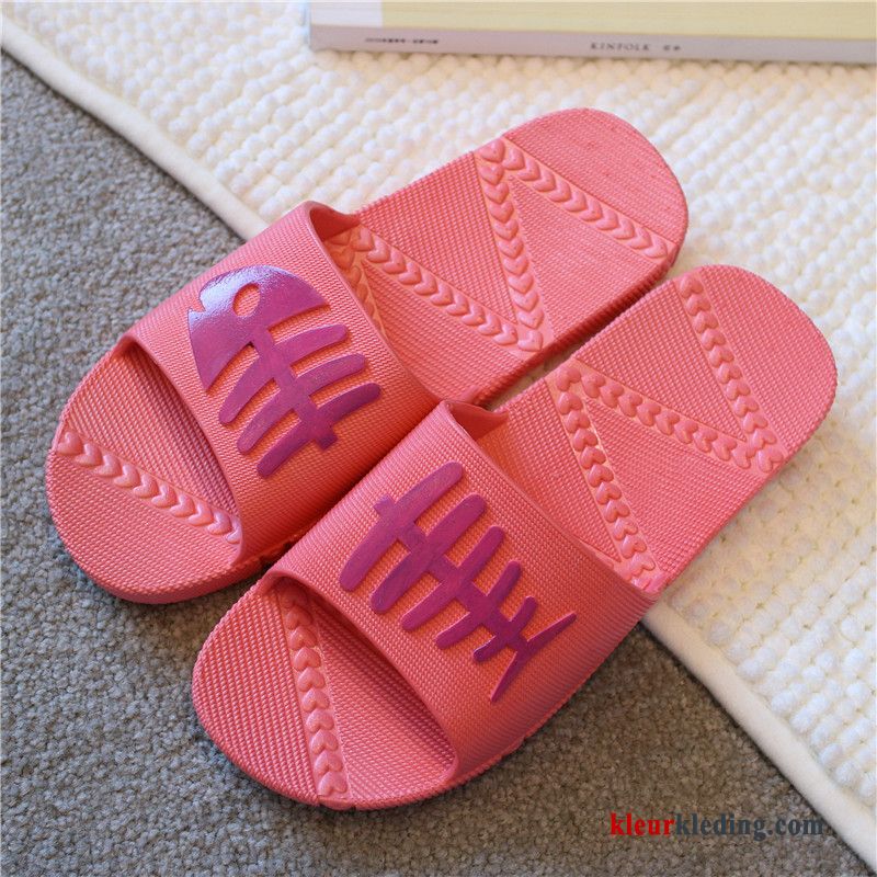 Dames Slippers Zomer Plateauzool Vrouwen Kind Badkamer Pantoffels Mannen Geel