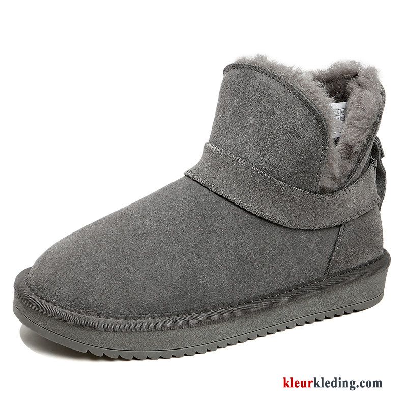 Dames Sneeuw Laarzen Laars Winter Warm Vrouwen Pluche Korte Antislip Schoenen Kaki