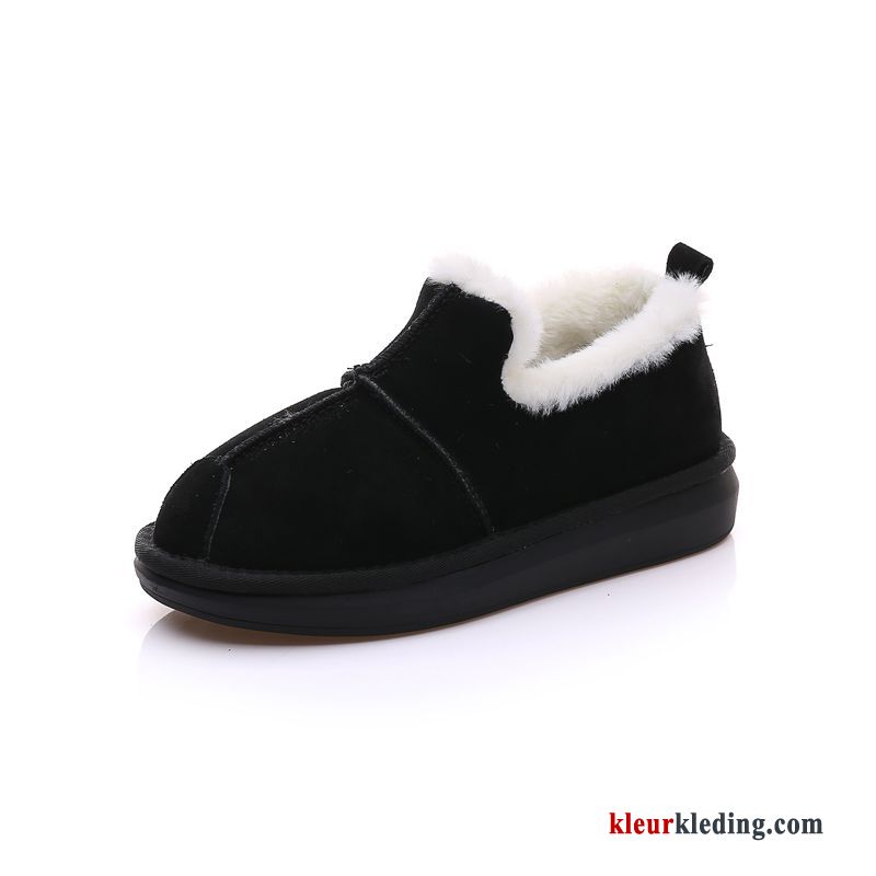 Dames Sneeuw Laarzen Mocassin Katoen Casual 2018 Warm Pluche Plateauzool Winter