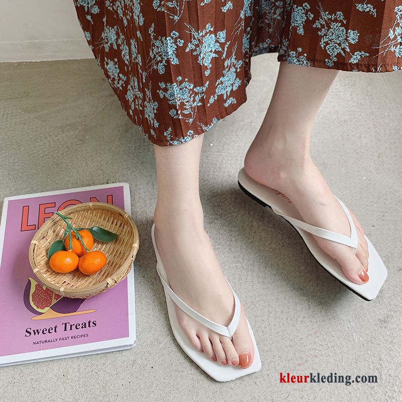 Dames Snoep Mode Plat Vrouwen Bovenkleding Slipper Schoenen Zomer Groen