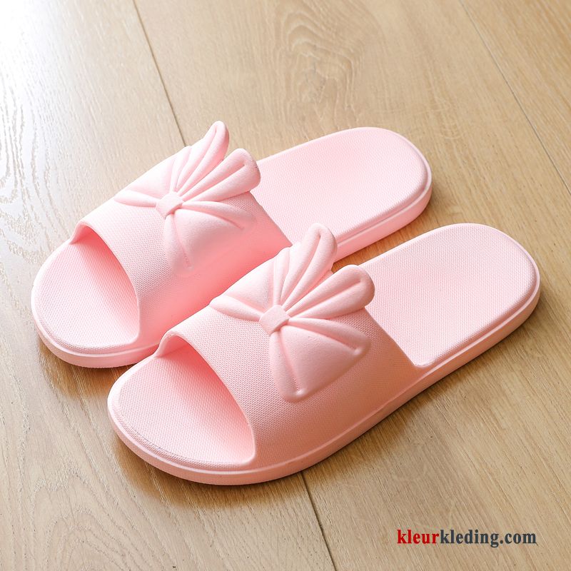 Dames Spotprent Lovers Badkamer Pantoffels Zomer Binnen Slippers Antislip Roze