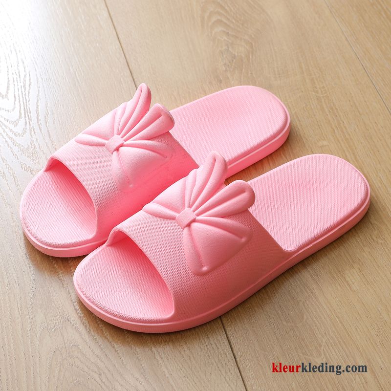 Dames Spotprent Lovers Badkamer Pantoffels Zomer Binnen Slippers Antislip Roze