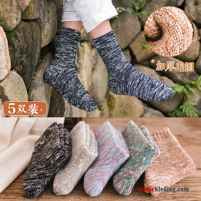 Dames Winter Sok Herfst Blijf Warm Pluche Verdikken Midden