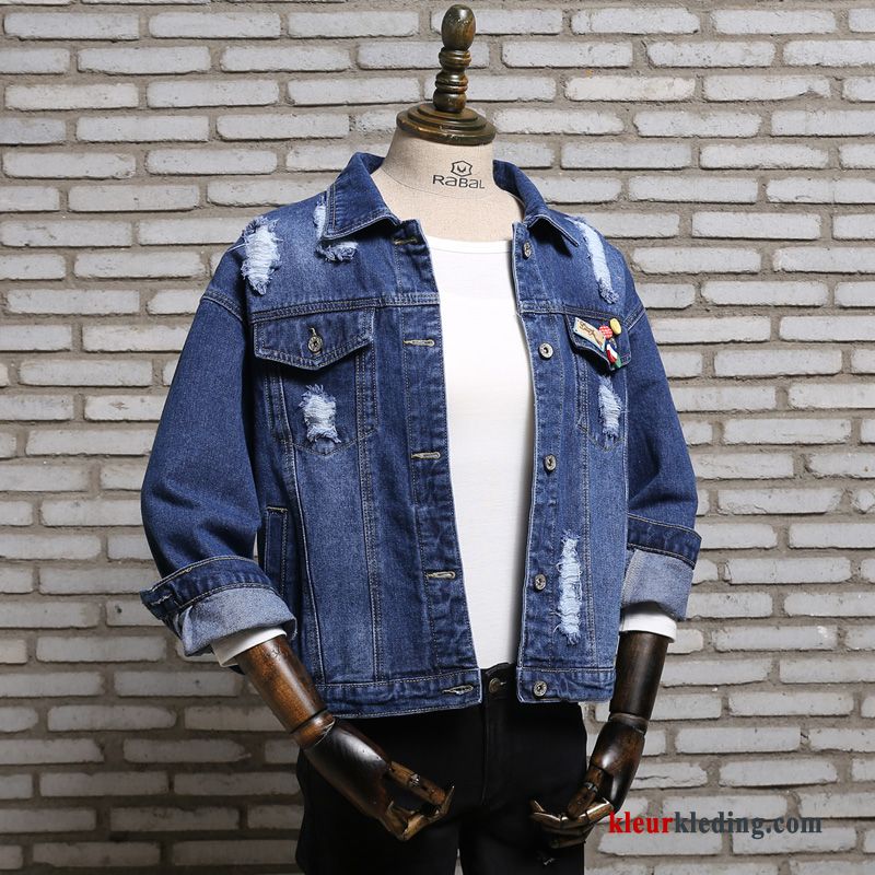 Denim Jack Heren Dunne Instituut Trend Jas Lange Mouwen Dames