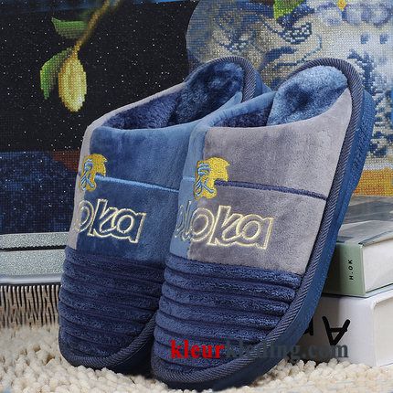 Dikke Zool Antislip Binnen Winter Slippers Grote Maten Pantoffels Groot Heren