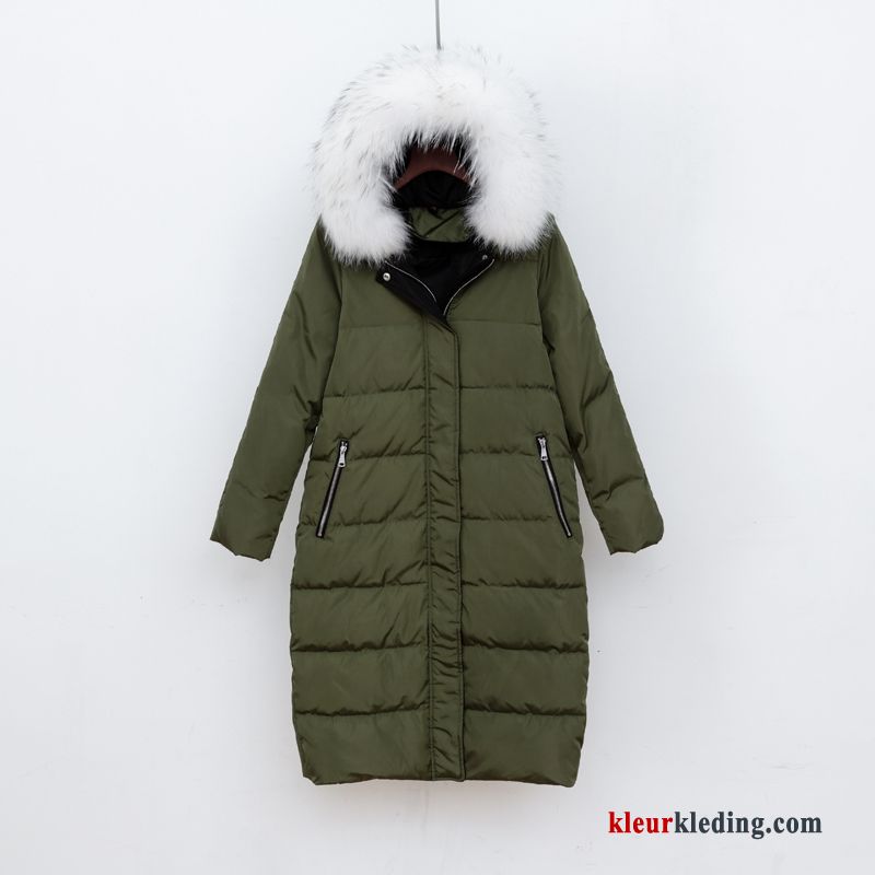 Donsjack Winter Dikke Trend Groot Dames Langs Wit Nieuw