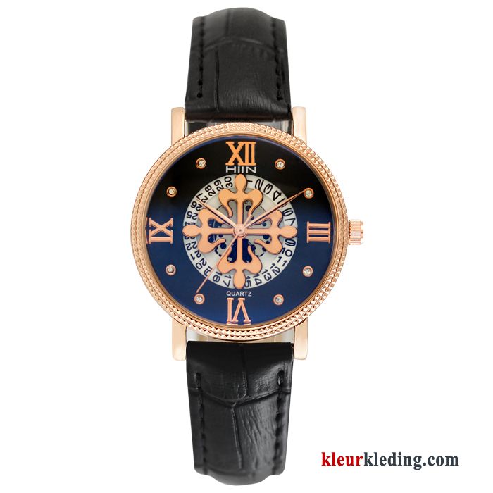 Eenvoudig Horloge Casual Mode Dames Trend Riem Heren Blauw