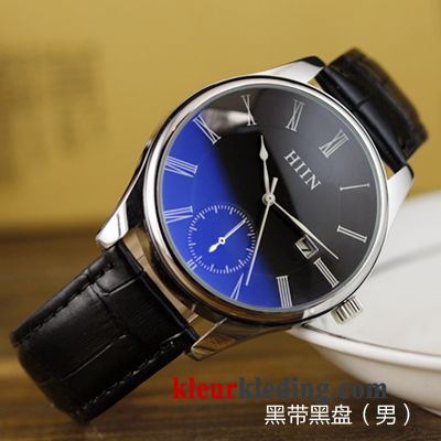 Eenvoudig Horloge Casual Mode Dames Trend Riem Heren Blauw