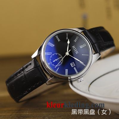 Eenvoudig Horloge Casual Mode Dames Trend Riem Heren Blauw