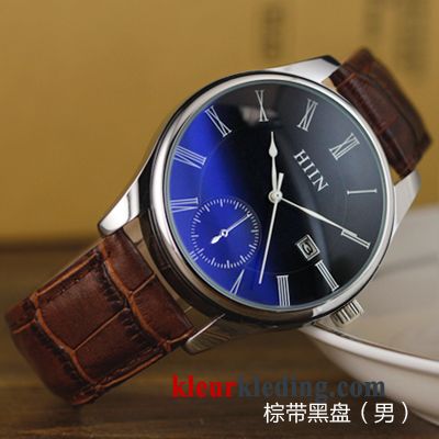 Eenvoudig Horloge Casual Mode Dames Trend Riem Heren Blauw