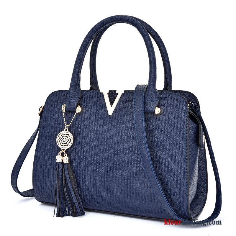 Eenvoudig Tas Messenger Tas Handtas Dames Alle Wedstrijden Moeder Elegante Blauw