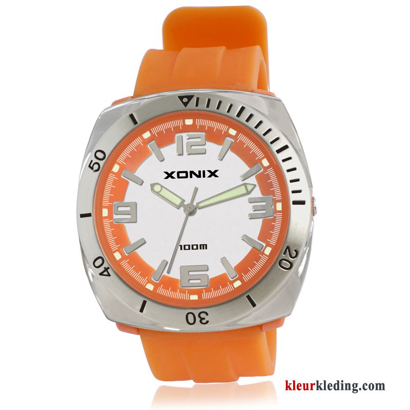 Elegante Waterdicht Heren Grijs Horloge Eenvoudig Mode