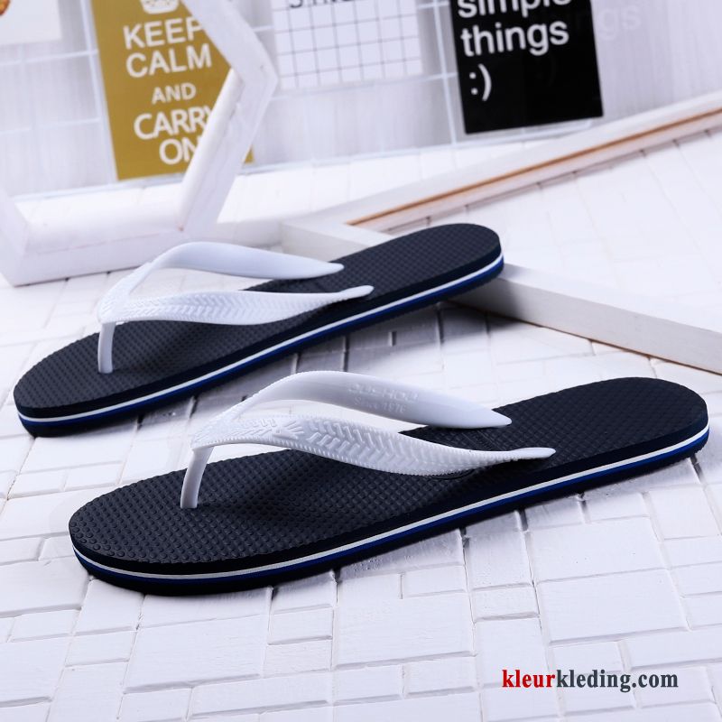 Flip Flops Antislip Casual Bovenkleding Pantoffels Alle Wedstrijden Mode Schoenen Zomer Heren Blauw