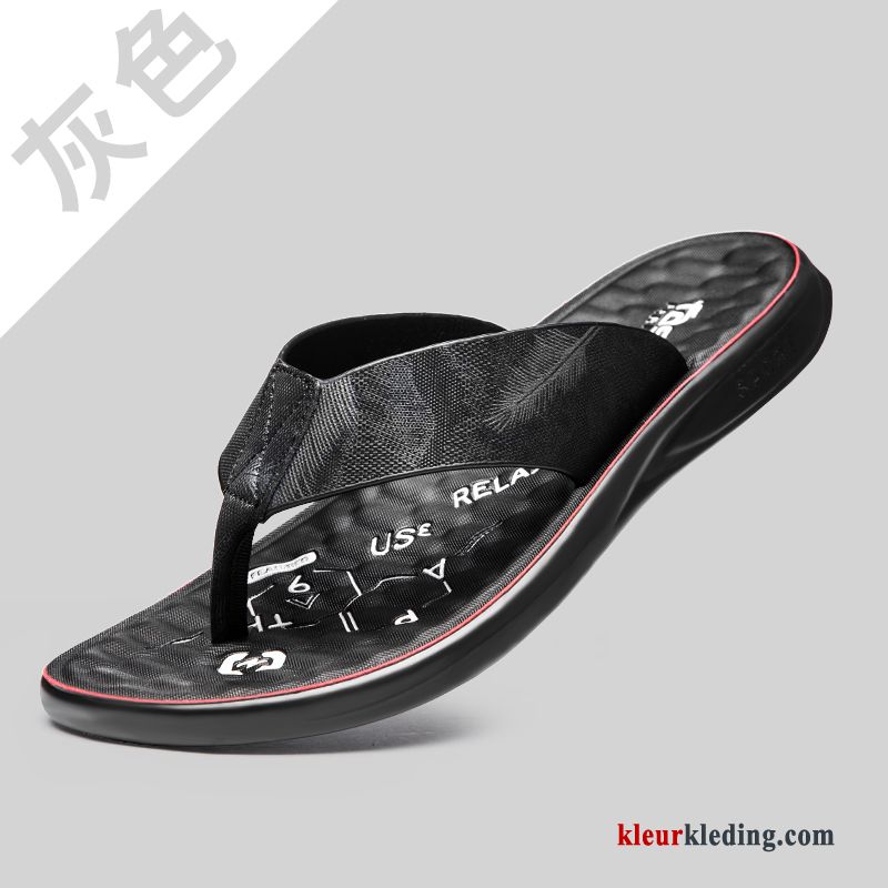 Flip Flops Bovenkleding Persoonlijk Zomer Trend Slipper Pantoffels Outdoor Mannen Heren Rood Zwart