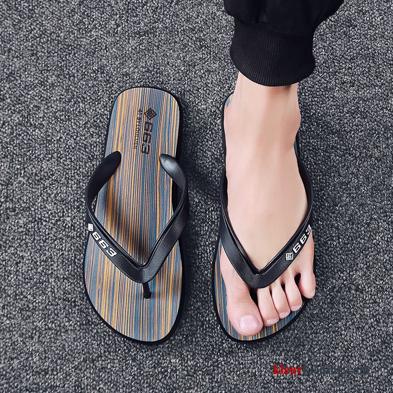 Flip Flops Mannen Trend Outdoor Slipper Antislip Zomer Pantoffels Sandaal Heren Rood Zwart