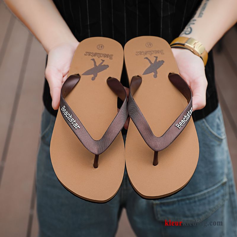 Flip Flops Outdoor Bovenkleding Persoonlijk Antislip Sandaal Zomer Pantoffels Slipper Heren Rood Kaki