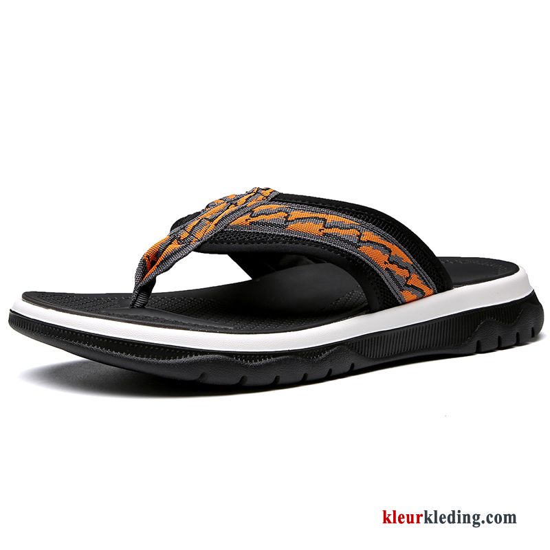 Flip Flops Pantoffels Persoonlijk Antislip Slipper Bovenkleding Sandaal Outdoor Mannen Heren Rood Zwart