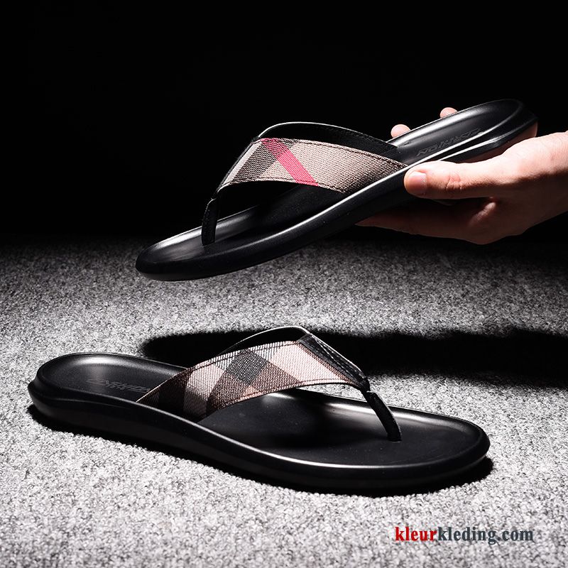 Flip Flops Persoonlijk Pantoffels Strand Outdoor Zomer Schoenen Slipper Trend Heren Zwart