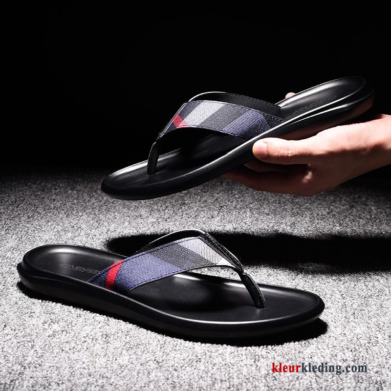 Flip Flops Persoonlijk Pantoffels Strand Outdoor Zomer Schoenen Slipper Trend Heren Zwart