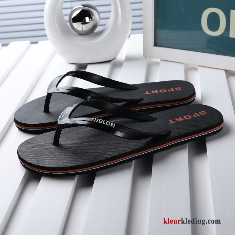 Flip Flops Persoonlijk Slipper Bovenkleding Strand Zomer Trend Mannen Mode Heren Zwart