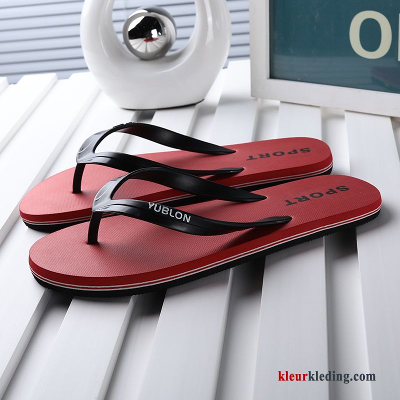 Flip Flops Persoonlijk Slipper Bovenkleding Strand Zomer Trend Mannen Mode Heren Zwart