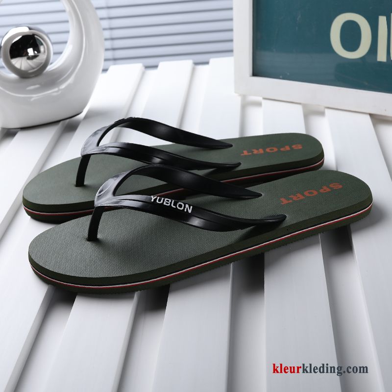 Flip Flops Persoonlijk Slipper Bovenkleding Strand Zomer Trend Mannen Mode Heren Zwart