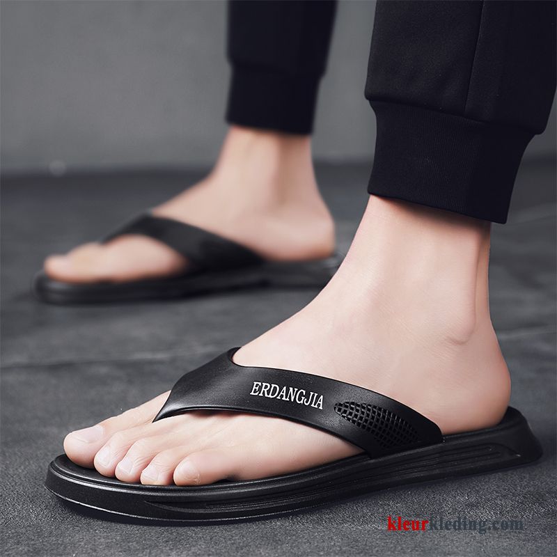 Flip Flops Rubber Waterdicht Bovenkleding Slijtvastheid Mannen Strand Antislip Slipper Heren Wit