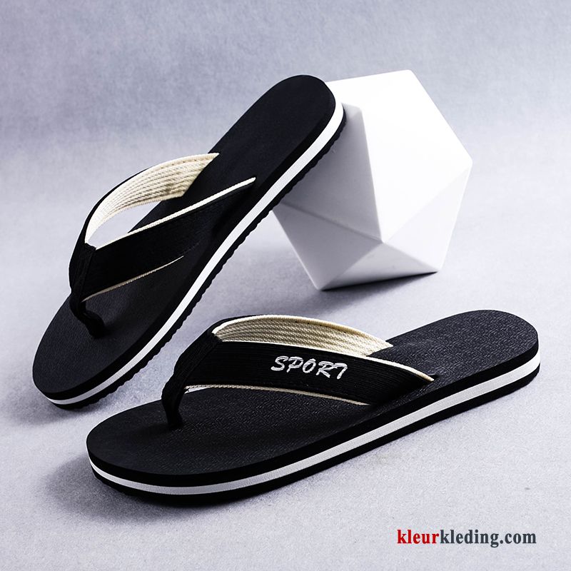 Flip Flops Sandaal Slipper Mode Antislip Trend Slijtvastheid Strand Mannen Heren Zwart