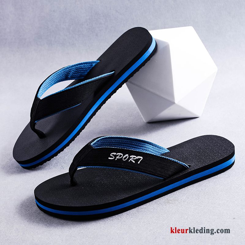 Flip Flops Sandaal Slipper Mode Antislip Trend Slijtvastheid Strand Mannen Heren Zwart