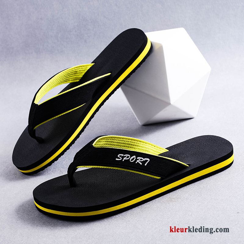 Flip Flops Sandaal Slipper Mode Antislip Trend Slijtvastheid Strand Mannen Heren Zwart