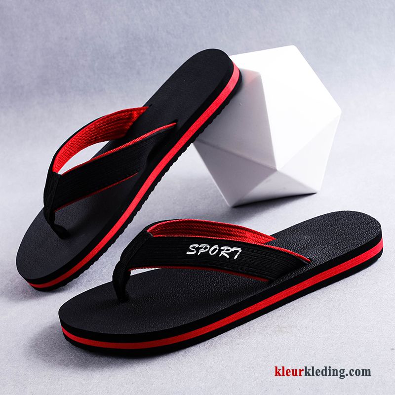 Flip Flops Sandaal Slipper Mode Antislip Trend Slijtvastheid Strand Mannen Heren Zwart