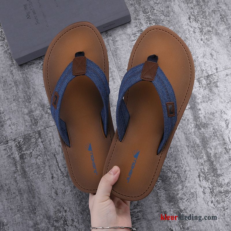 Flip Flops Schoenen Trend Pantoffels Zachte Zolen Persoonlijk Mannen Strand Mode Heren Grijs